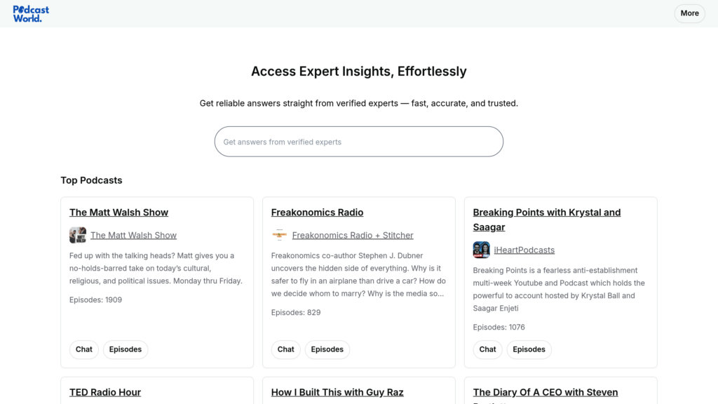 PodcastWorld preview