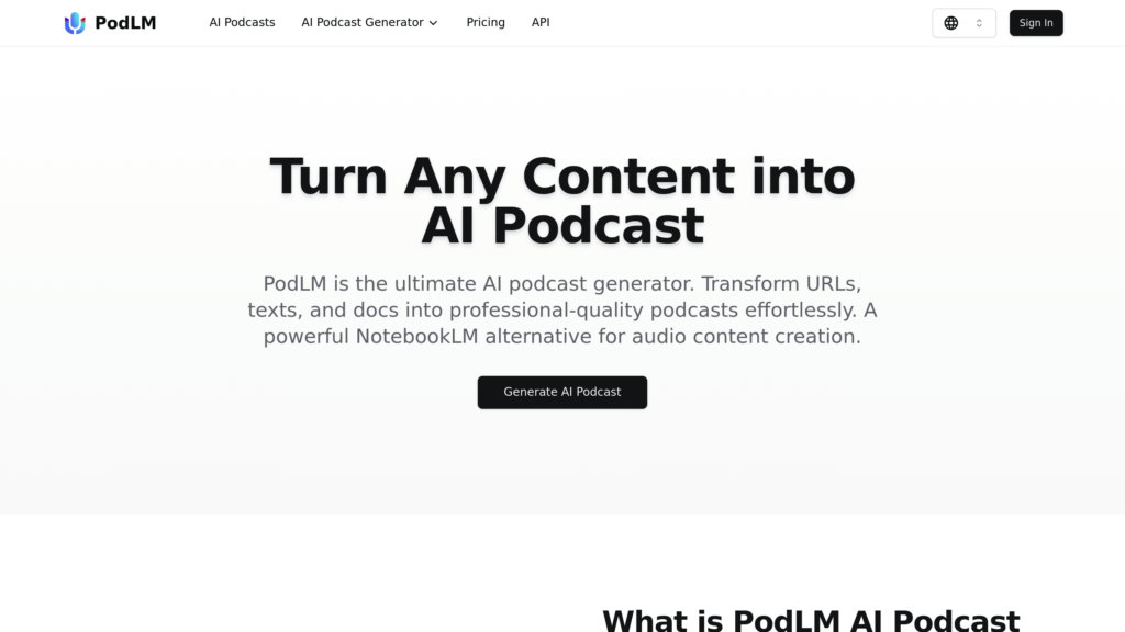 PodLM preview