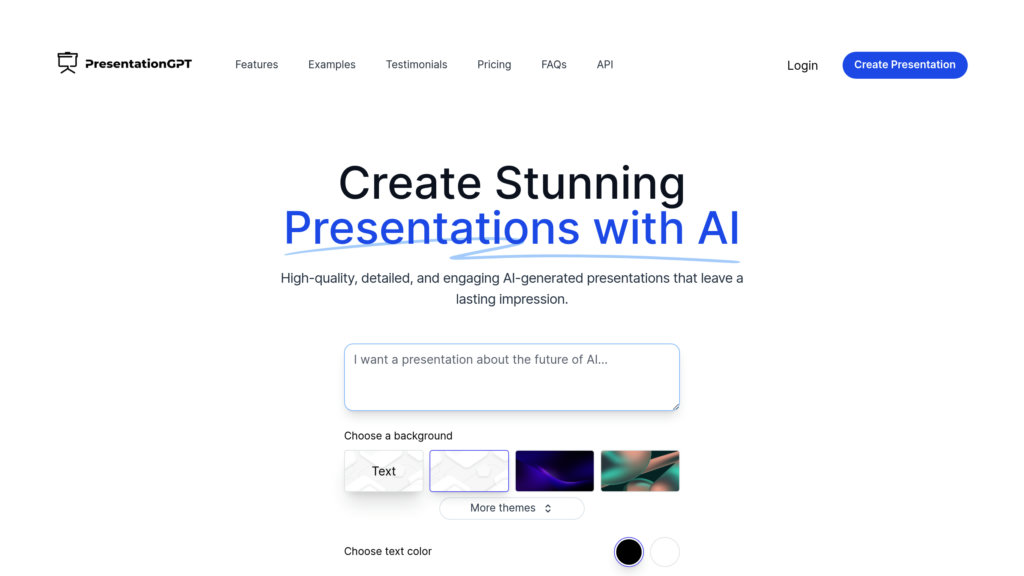 PresentationGPT preview