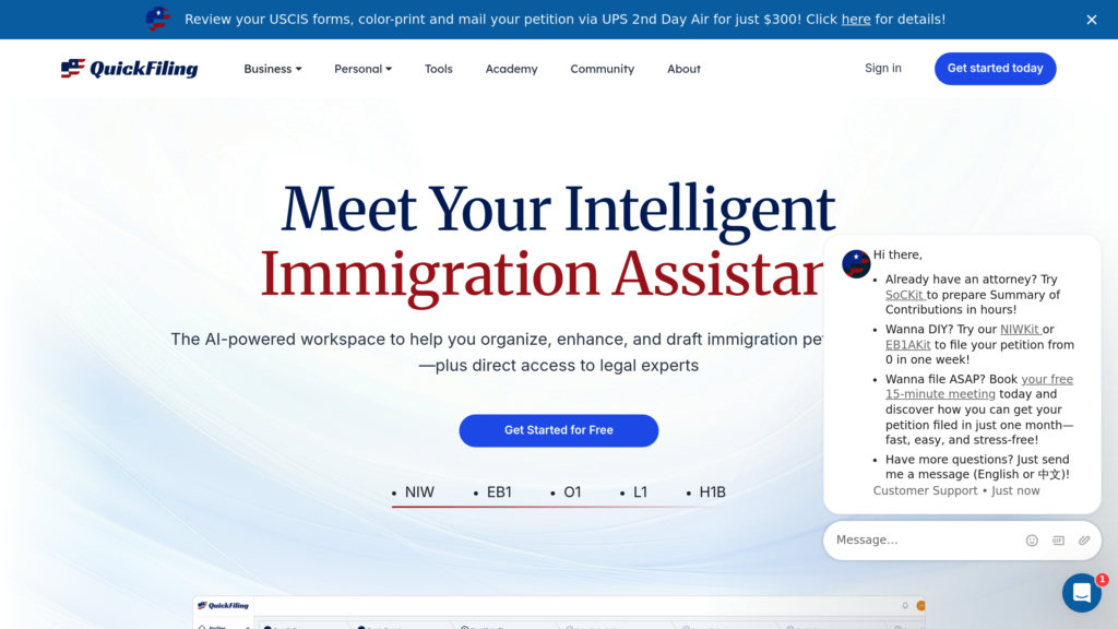 QuickFiling preview