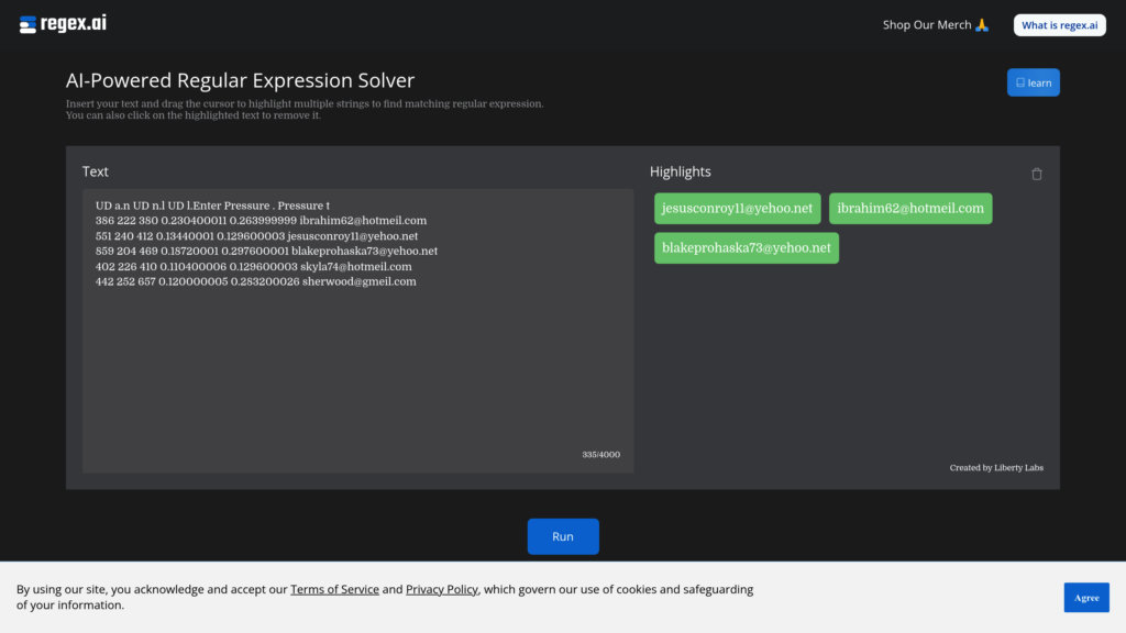 Regex.ai preview