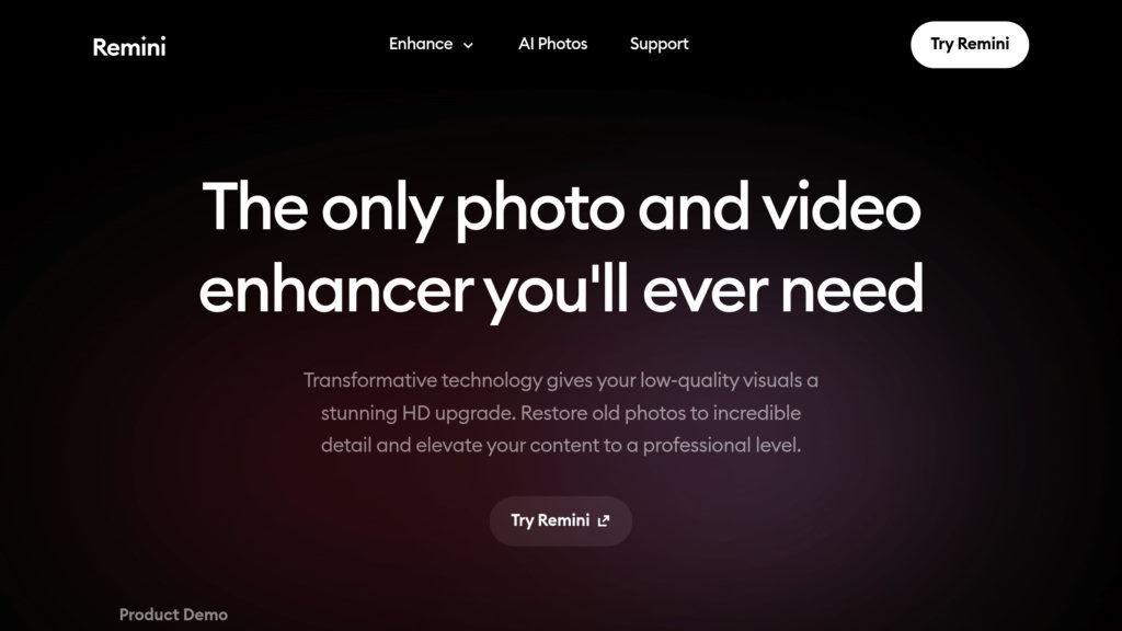 Remini AI preview