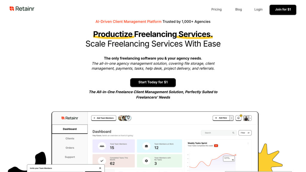 Retainr.io preview