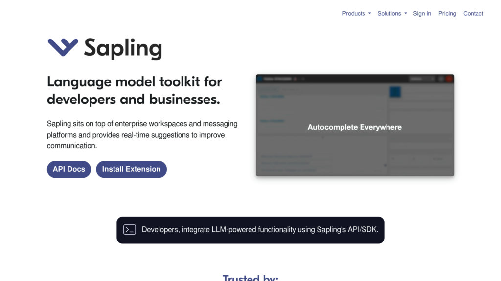 Sapling AI preview