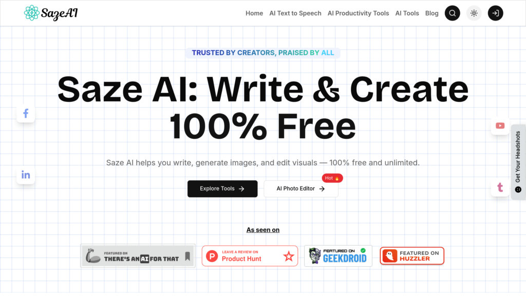 Saze AI preview