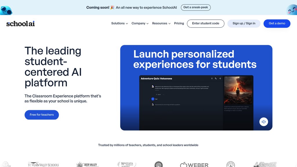 SchoolAI preview