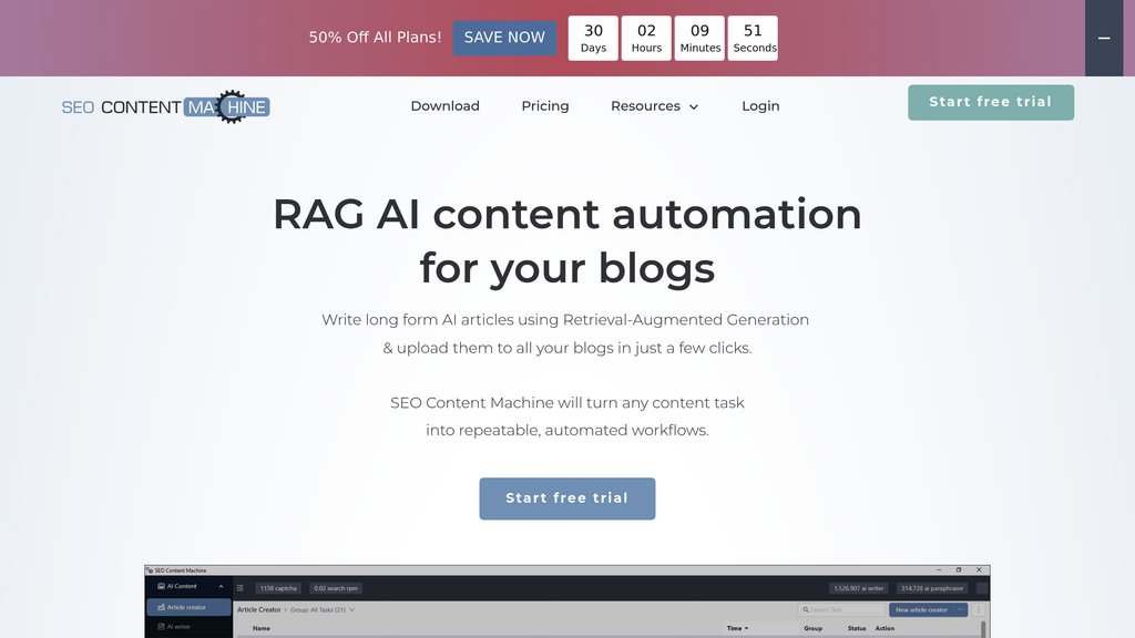 SEO Content Machine preview