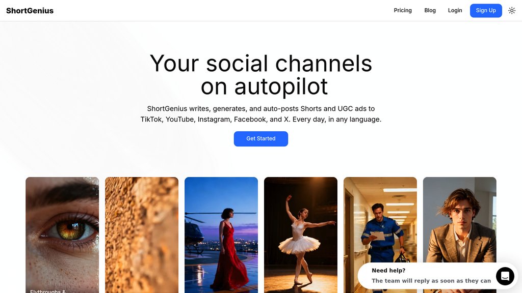 ShortGenius preview