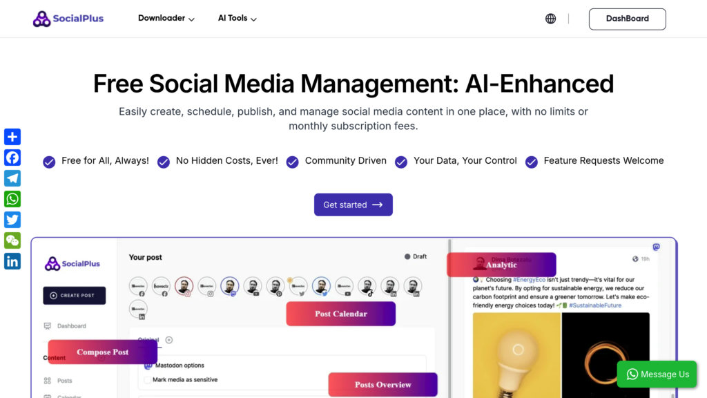 SocialPlus AI preview