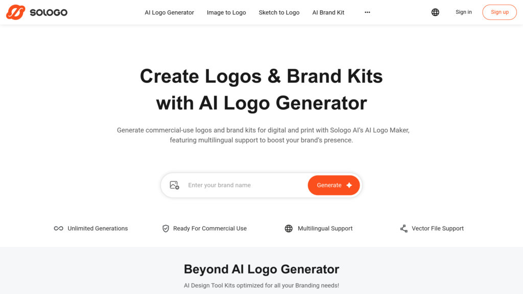 Sologo AI preview