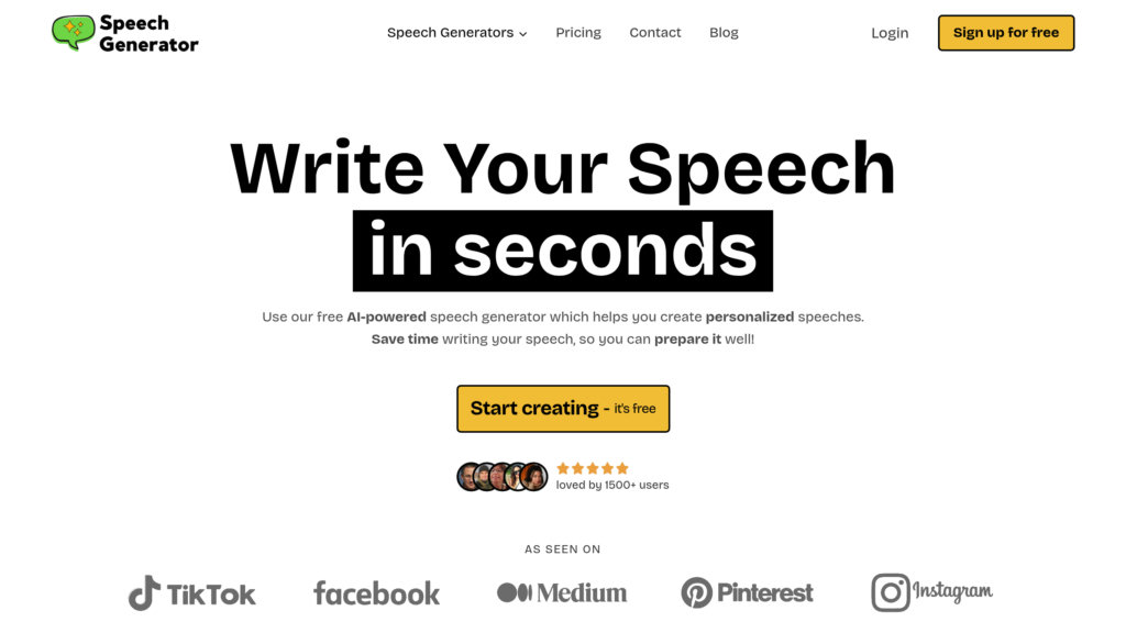 SpeechGenerator preview