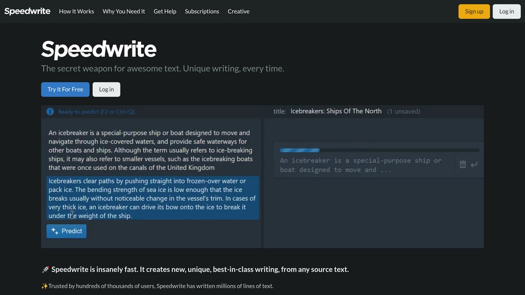 Speedwrite preview