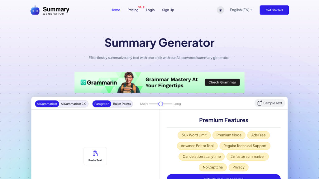 SummaryGenerator.io preview