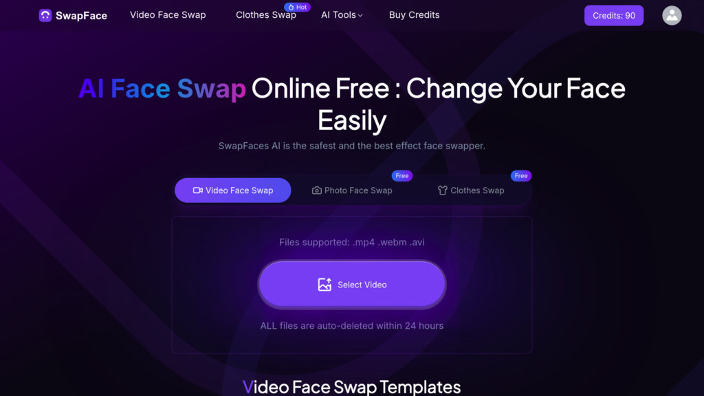 Swapfaces AI preview