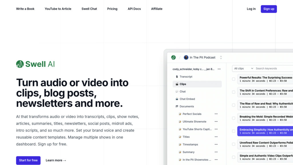 Swell AI preview