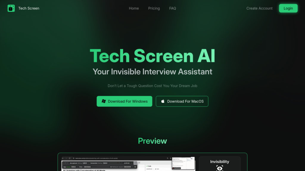 TechScreen preview