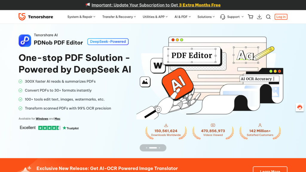 Tenorshare AI PDF preview