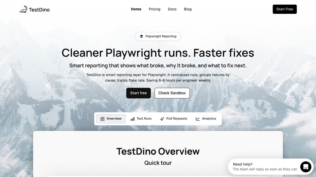 TestDino preview