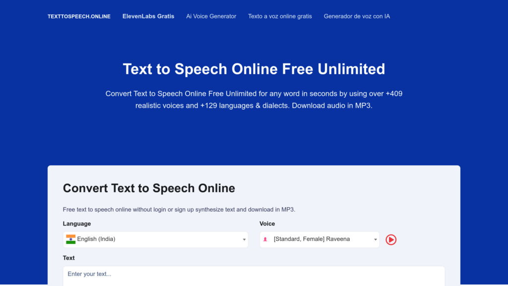 Text To Speech Online preview
