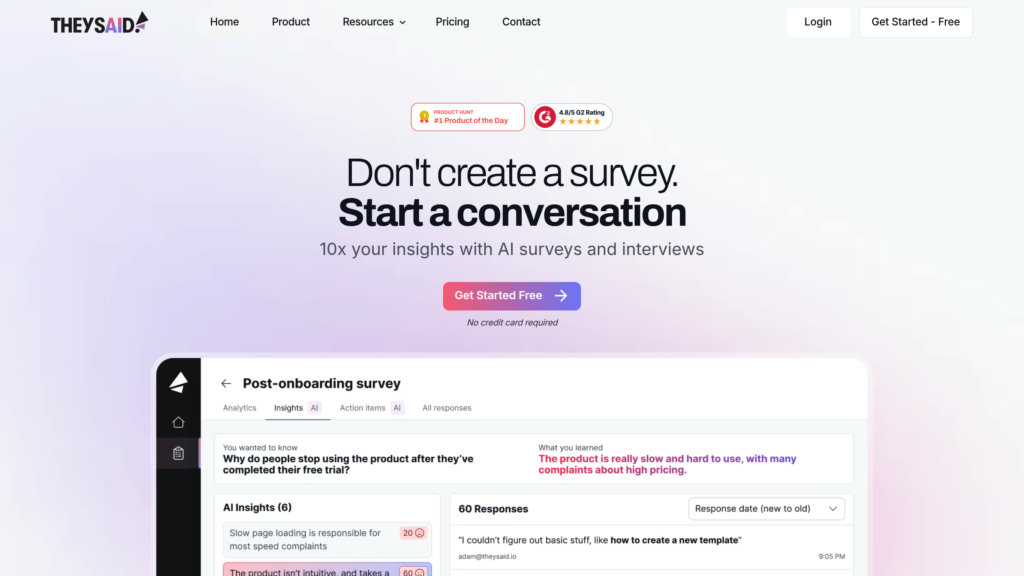 TheySaid.io preview