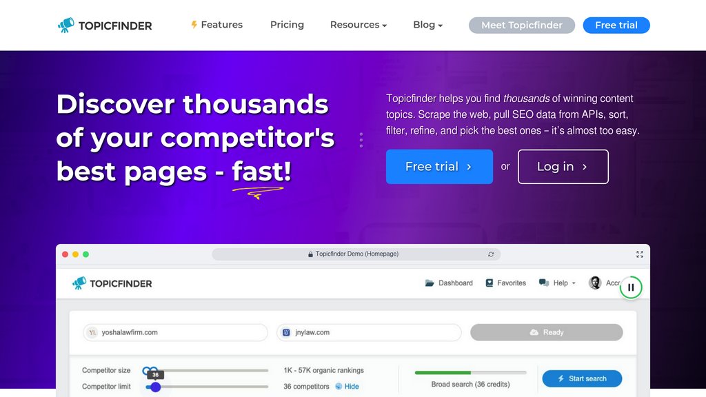 Topicfinder preview