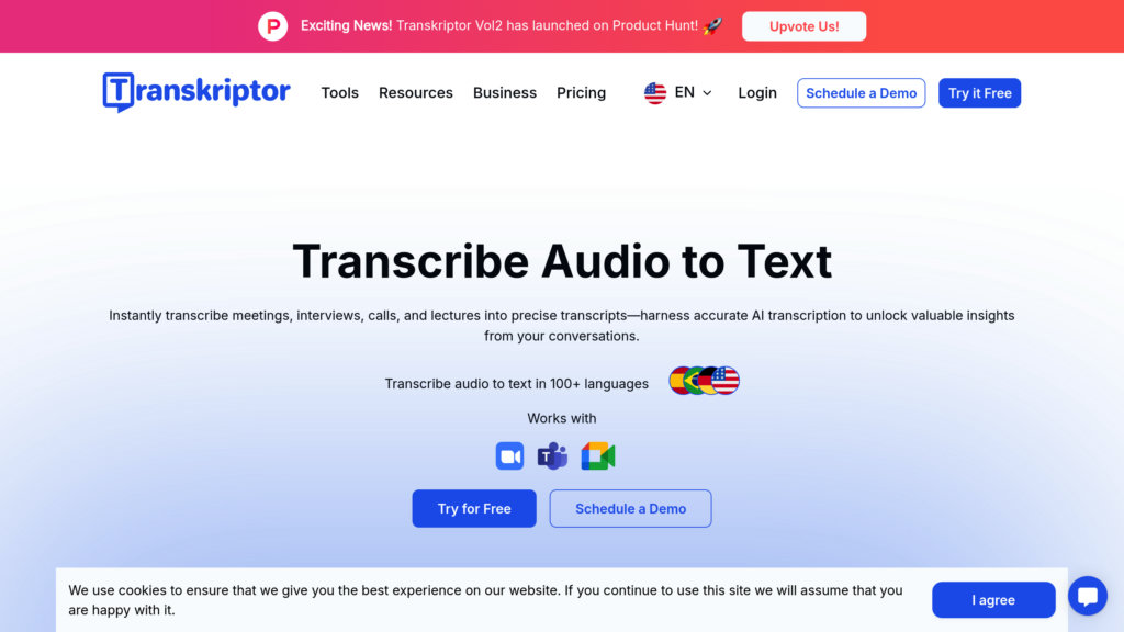 Transkriptor preview