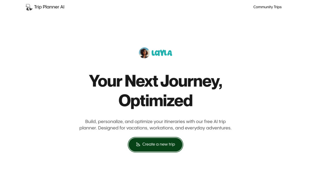 Trip Planner AI preview