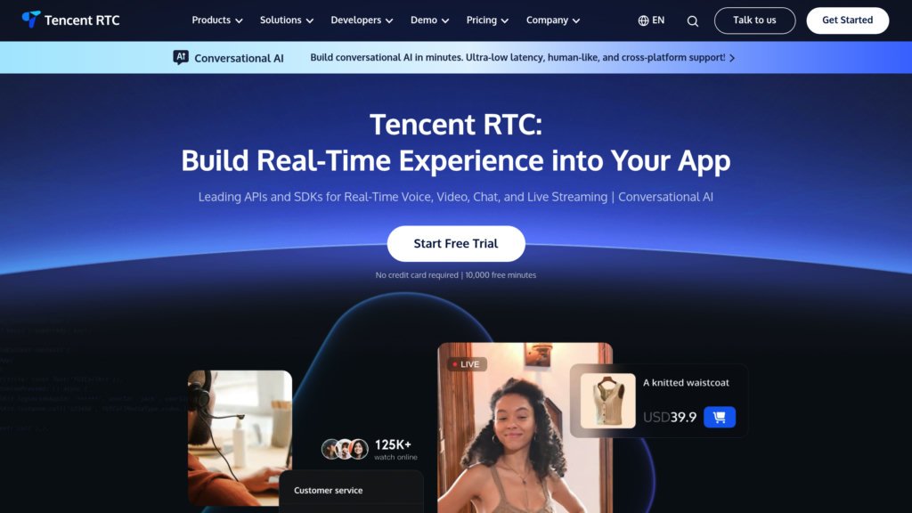 TRTC (Tencent Real-Time Communication) preview