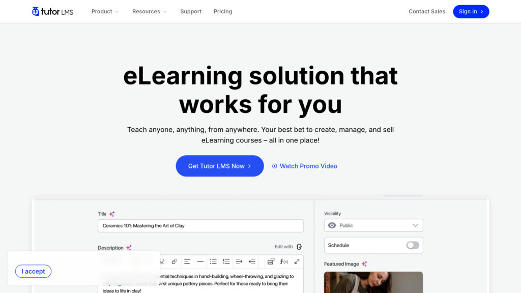 Tutor LMS preview