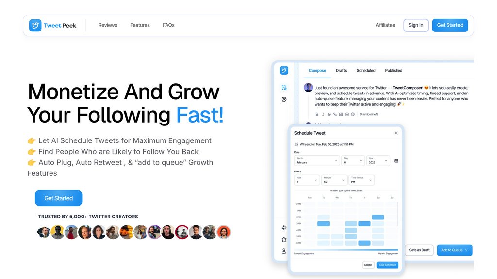 TweetPeek AI preview