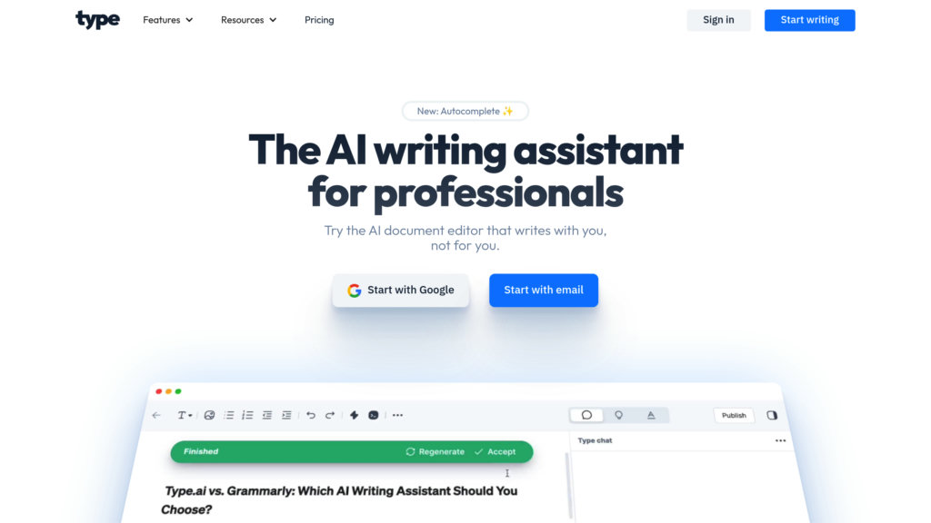 Type.ai preview