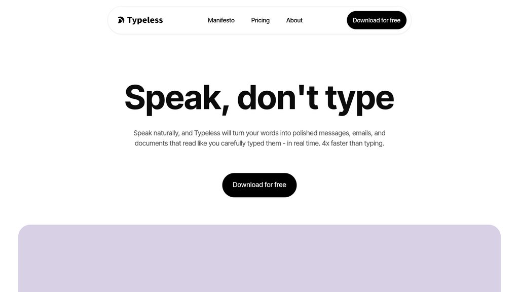 Typeless preview