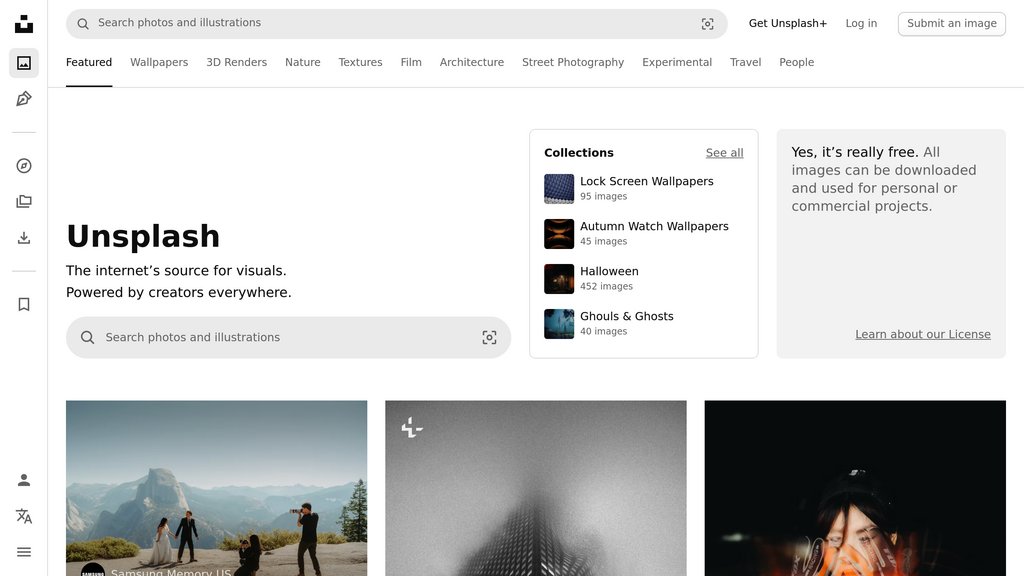 Unsplash preview