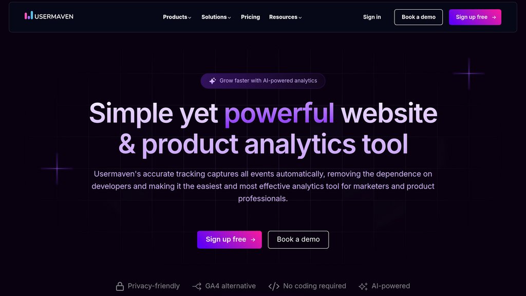 Usermaven preview