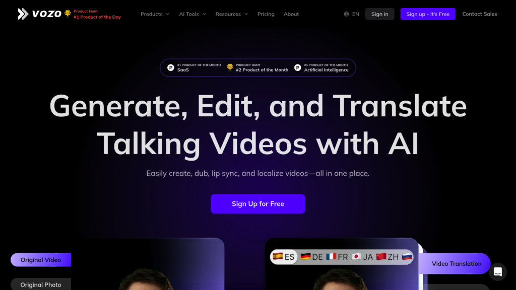 Vozo AI preview