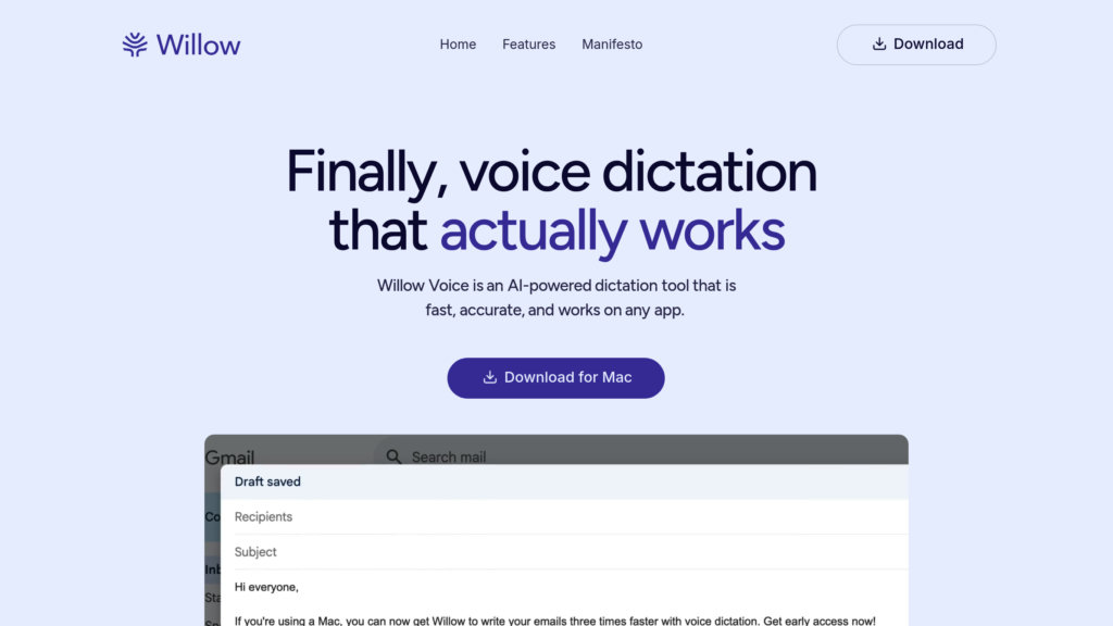 Willow Voice preview