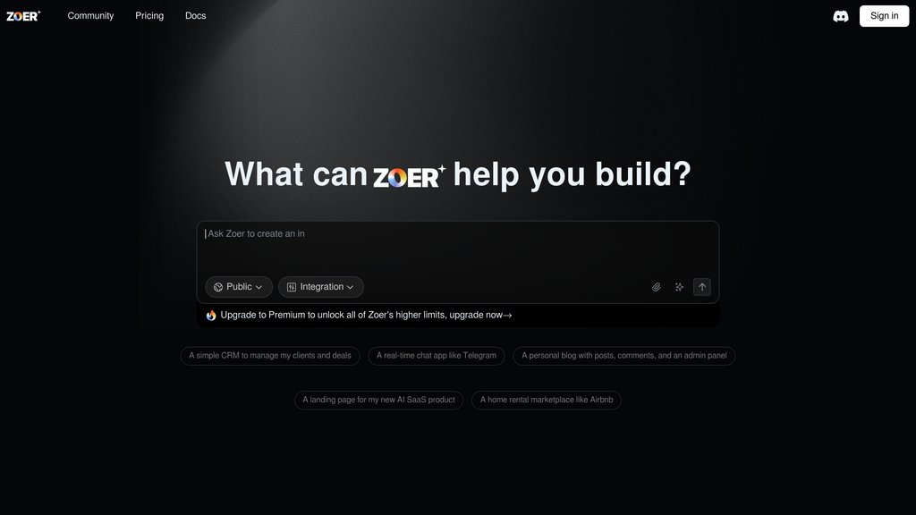 Zoer AI preview