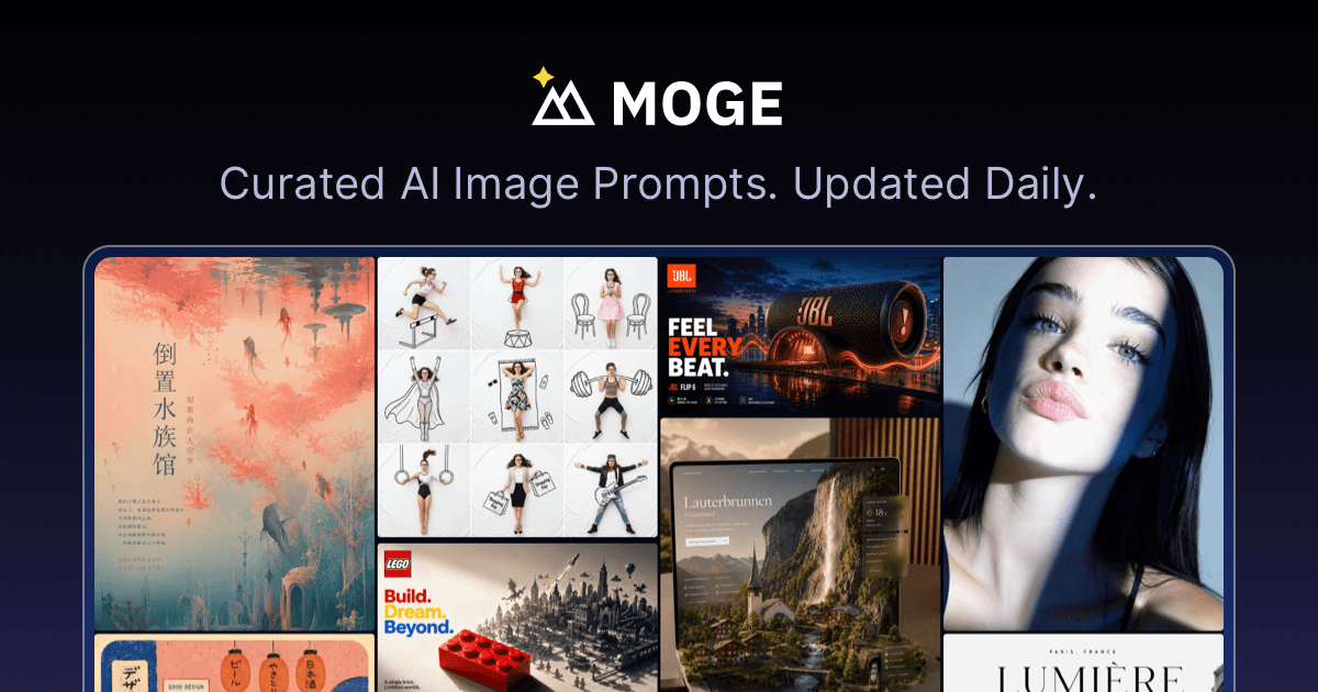 AI Image Prompt Library — Curated Daily - MOGE
